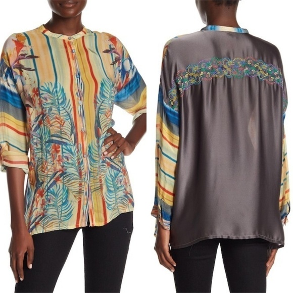 Johnny Was Tops - NEW Johnny Was Mardi Tunic Silk Blend Blouse S